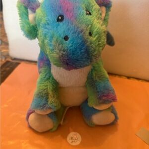 Warmies Plush Dinosaur with Green and Blue Hues